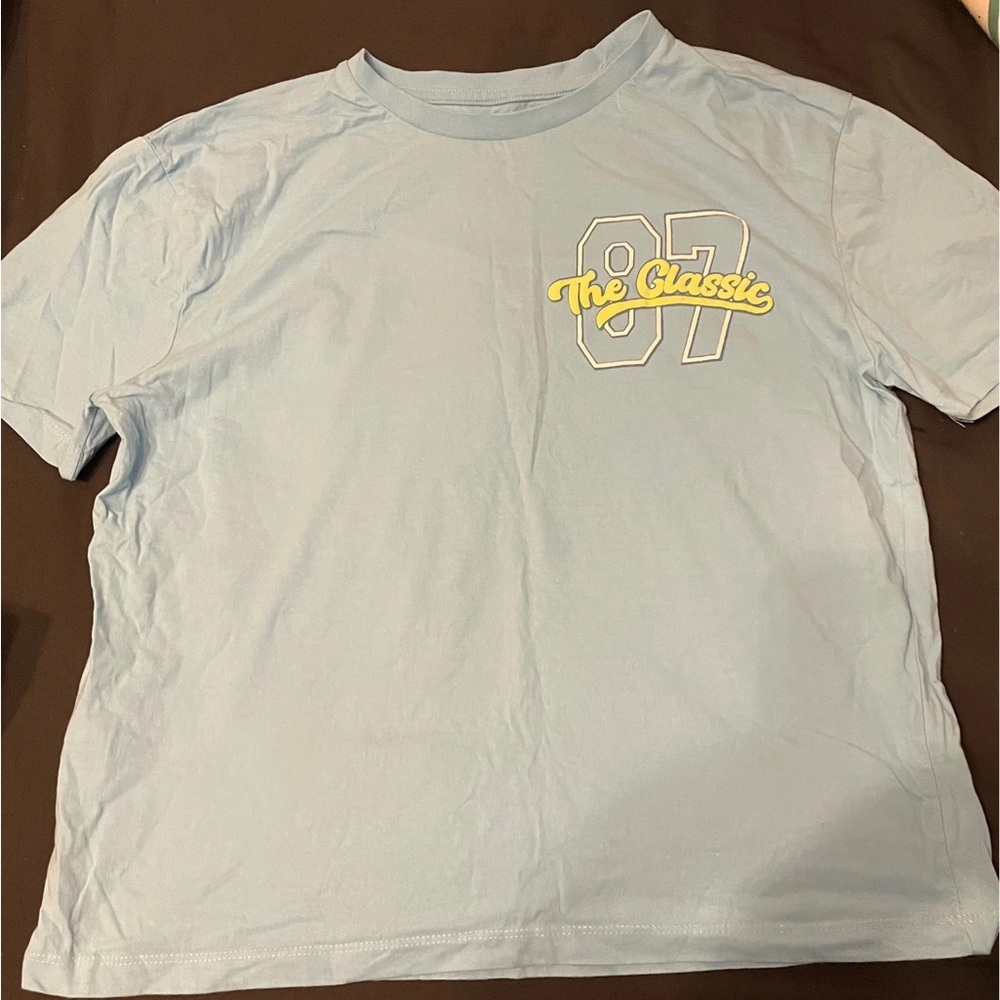 Light Blue Graphic T-Shirt
